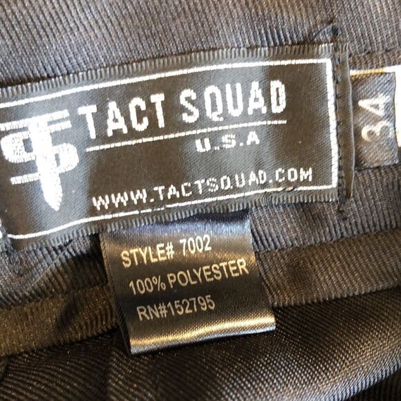 Tact Squad Mens Tactical Work Pants Sz 34 Waist,, Inseam 28 1/2" Jet Black Used - Picture 6 of 16